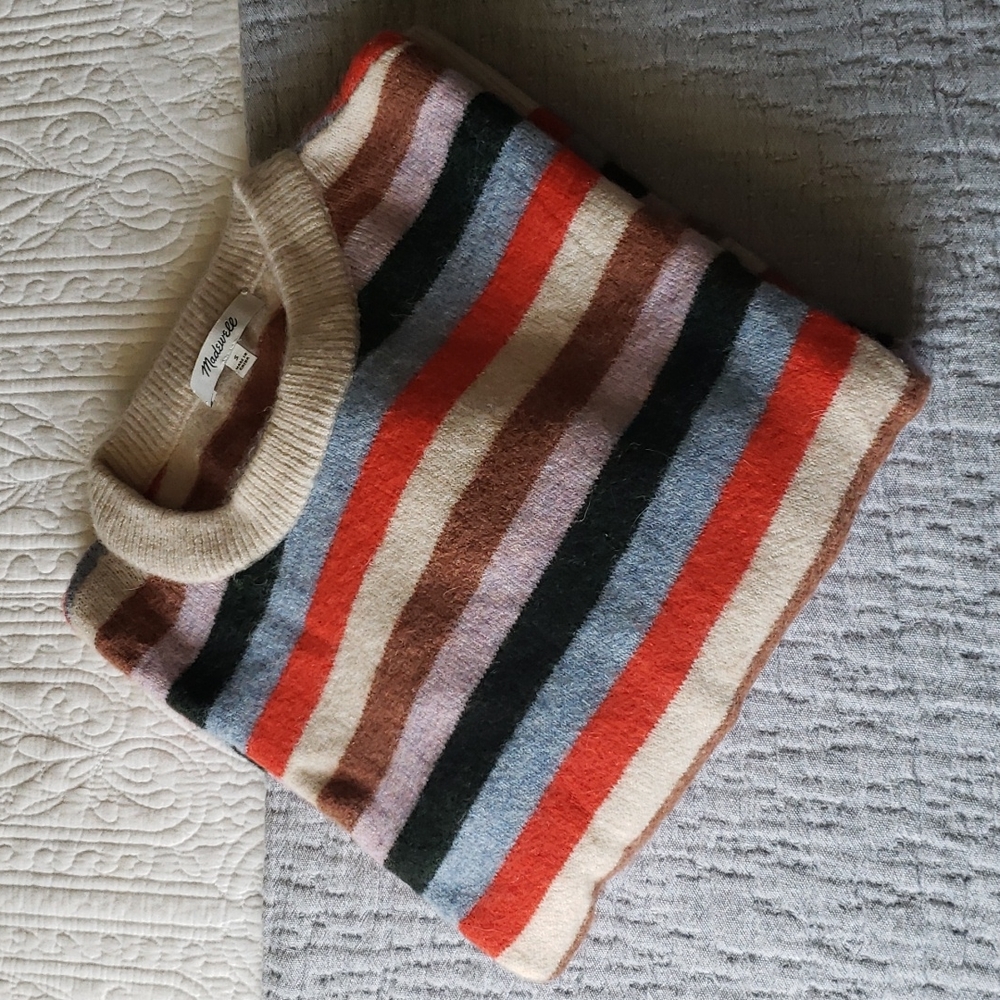 Madewell James Striped Pullover Sweater - Size Small